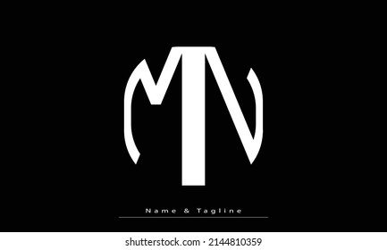 Alphabet letters Initials Monogram logo MN, NM