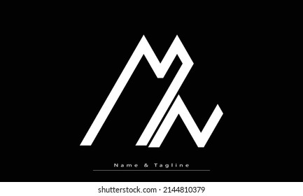 Alphabet letters Initial Monogram Logo MN, NM