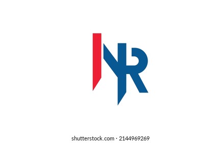Letras alfabéticas Iniciales Logotipo Monograma NR, RN, N y R