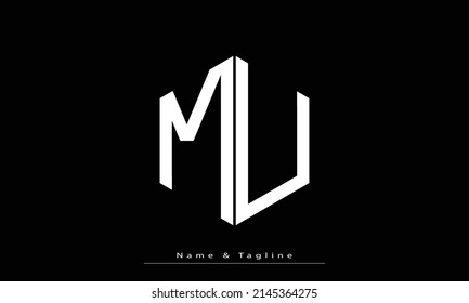 Alphabet letters Initials Monogram logo MU , UM