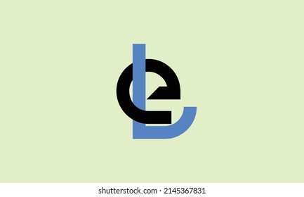 Alphabet letters Initials Monogram logo EL, LE, E and L
