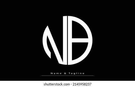 Alphabet letters Initials Monogram logo NB , BN