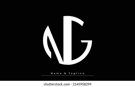 Alphabet letters Initials Monogram logo NG , GN