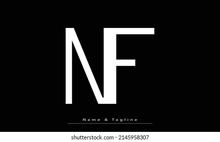 Alphabet letters Initials Monogram logo NF , FN