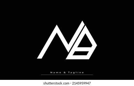 Alphabet letters Initials Monogram logo NB , BN