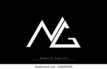 Alphabet letters Initials Monogram logo NG , GN