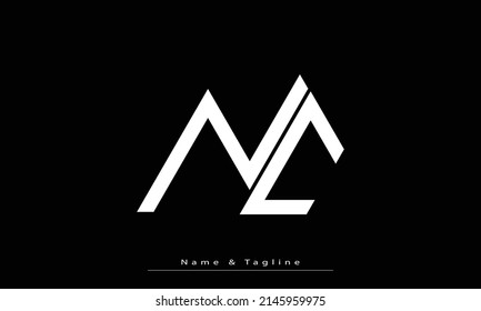 Alphabet letters Initials Monogram logo NC , CN