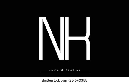 Alphabet letters Initials Monogram logo NK , KN