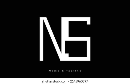 Alphabet letters Initials Monogram logo NS , SN