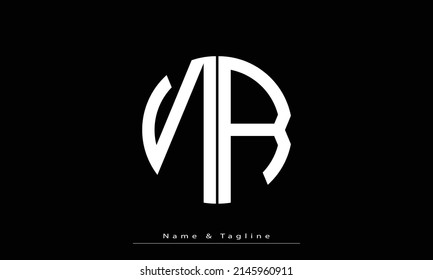 Alphabet letters Initials Monogram logo NR , RN