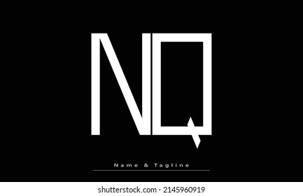 Alphabet letters Initials Monogram logo NQ , QN