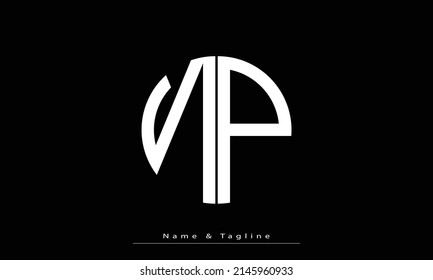 Alphabet letters Initials Monogram logo NP , PN