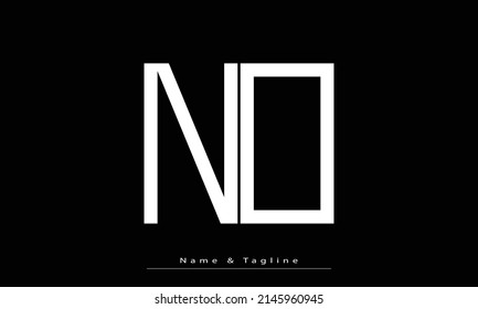 Alphabet letters Initials Monogram logo NO , ON