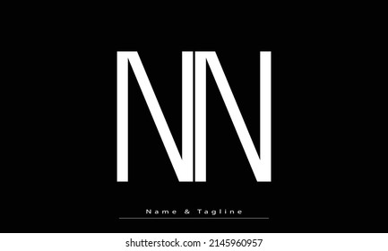 Alphabet letters Initial Monogram Logo NN