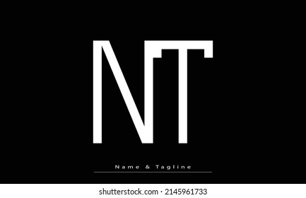Alphabet letters Initials Monogram logo NT , TN