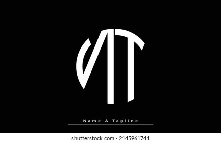 Alphabet letters Initials Monogram logo NT , TN