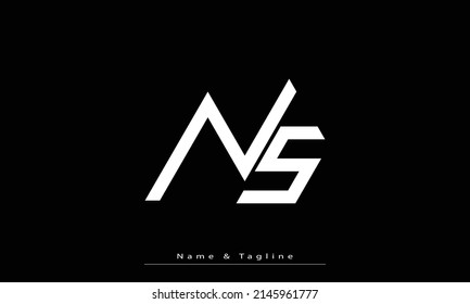 Alphabet letters Initial Monogram logo NS, SN