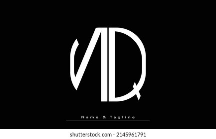 Letras alfabéticas Iniciales Monograma NQ , QN
