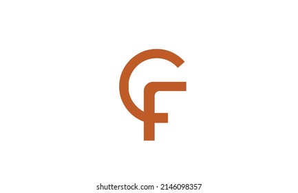 Alphabet letters Initials Monogram logo CF, FC, C and F