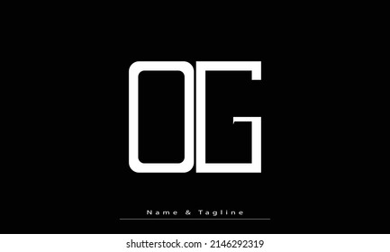 Alphabet letters Initials Monogram logo OG , GO