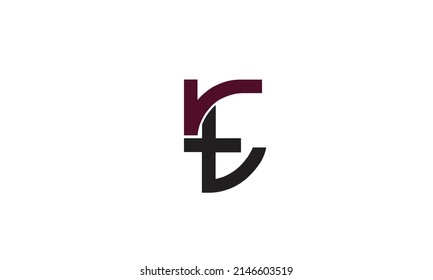 Alphabet letters Initials Monogram logo RT, TR, R and T