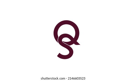 Letras alfabéticas Iniciales Monograma SQ, QS, S y Q
