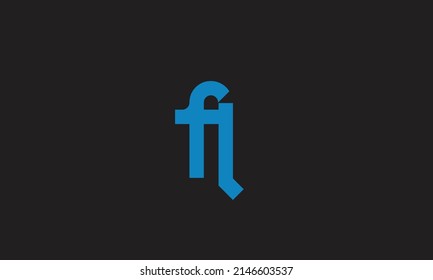 Letras alfabéticas Iniciales Monograma FL, LF, F y L