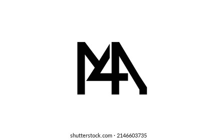 Alphabet letters Initials Monogram logo MA, AM, M and A