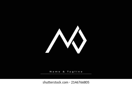 Letras alfabéticas Iniciales Monograma NV , VN