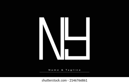 Letras alfabéticas Iniciales Monograma NY , YN