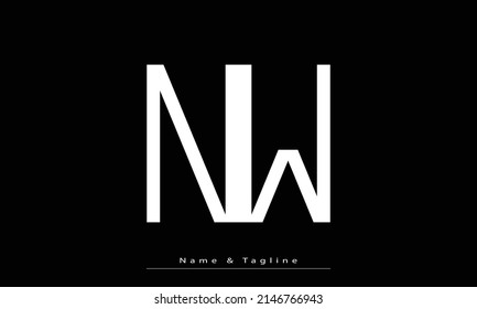 Alphabet letters Initials Monogram logo NW , WN