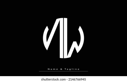 Alphabet letters Initials Monogram logo NW , WN