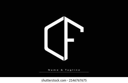 Alphabet letters Initials Monogram logo OF , FO