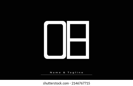 Alphabet letters Initials Monogram logo OB , BO