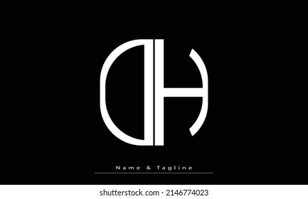 Alphabet letters Initial Monogram Logo OH, HO