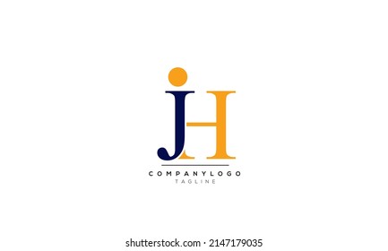 Alphabet letters Initials Monogram logo JH, JH INITIAL, JH letter
