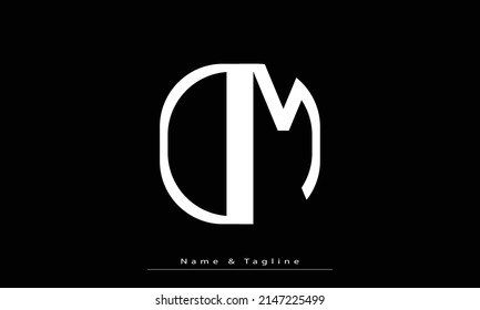 Alphabet letters Initial Monogram Logo OM, MO