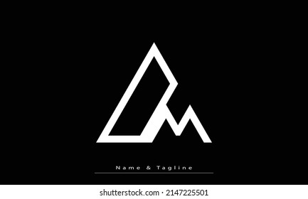 Alphabet letters Initials Monogram logo OM , MO