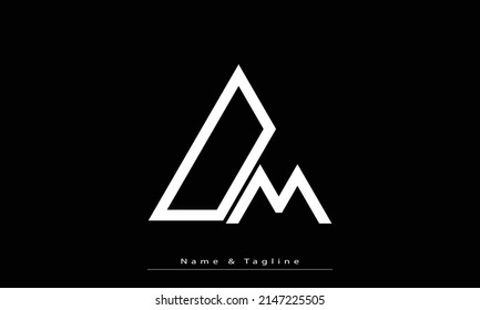 Alphabet letters Initials Monogram logo OM , MO
