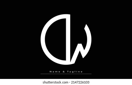 Alphabet letters Initials Monogram logo OW , WO