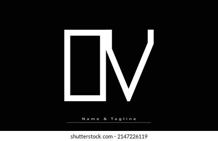 Alphabet letters Initials Monogram logo OV , VO