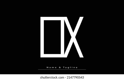 Alphabet letters Initials Monogram logo OX , XO