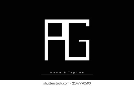 Alphabet letters Initials Monogram logo PG ,GP