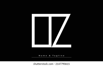 Alphabet letters Initial Monogram Logo OZ, ZO