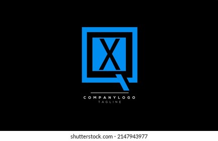 Alphabet letters Initials Monogram logo QX, QX INITIAL, QX letter