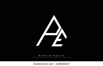 Alphabet letters Initials Monogram logo PE , EP