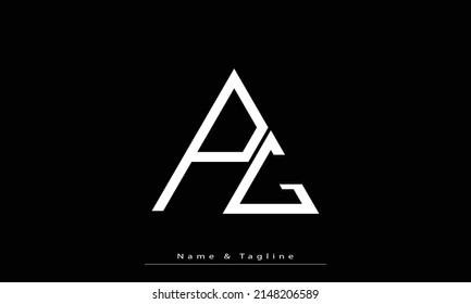 Alphabet letters Initials Monogram logo PG ,GP