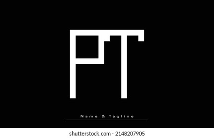 Alphabet letters Initials Monogram logo PT , TP