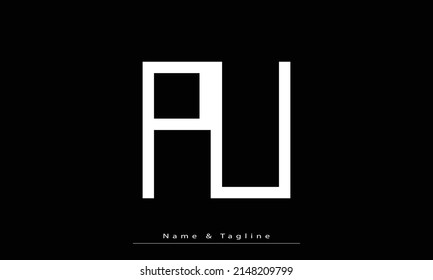 Alphabet letters Initials Monogram logo PU , UP