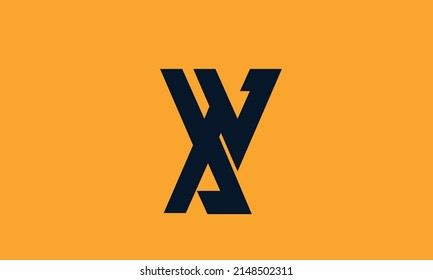 Alphabet Buchstaben Initial Monogram Logo XV, VX, X und V